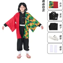 Halloweenkostym Demon Slayer: Kimetsu no Yaiba Kamado Tanjiro Mizuko Agatsuma Zenitsu Tomioka Giyuu uniform 160><noscript><img width=