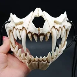 del Halloween-kostym Halvskallemask Cosplaydräkt Skeletthalvmask Varulvsmask Hartsmask> Masker