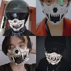 del Halloween-kostym Halvskallemask Cosplaydräkt Skeletthalvmask Varulvsmask Hartsmask> Masker