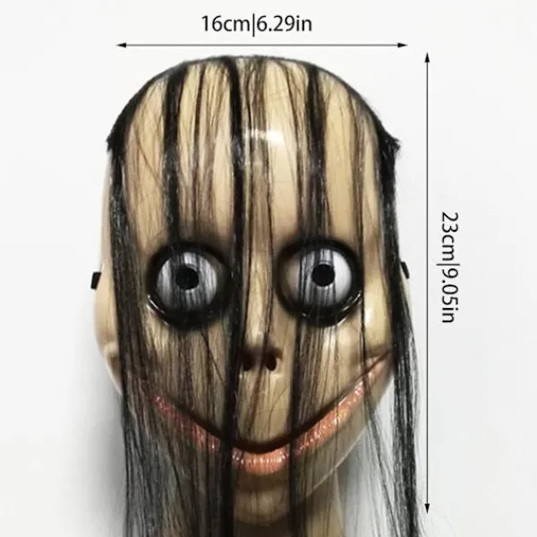 FMYSJ Halloween-kostym Långt Hår Fullt Ansiktsöverdrag Ansiktsmask Serial Killer Mask Läskig Latex Helhuvud Mask Halloween Cosplay Rekvisita (FMY) Conventional | Fyndiq> Masker
