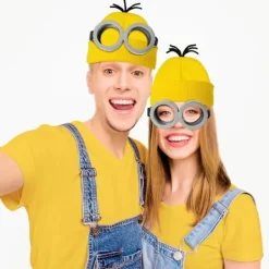 Halloweenkostym Mössa Minion-glasögon Handskar Maskeradkostym Despicable Me Cosplay Tillbehör Vuxen[GPA]><noscript><img width=