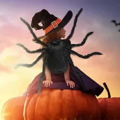 FMYSJ Halloween-kostymer Halloween Spindel Ny Kreativ Fickspindel Maskeradrekvisita Godisspindel Svart Ryggsäck Stor Spindel (FMY) One Size><noscript><img width=