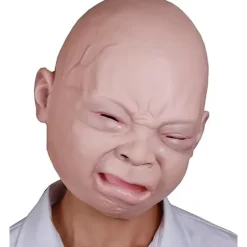 Halloween-kostymfest Baby Mask Full Head för vuxna Latex Cry Baby Mask> Masker