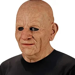 Halloween-latexmask - Gammal man Dekor Realistisk Ansiktsmask för Mänsklig Rynka E> Masker