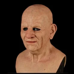 Halloween-latexmask - Gammal man Dekor Realistisk Ansiktsmask för Mänsklig Rynka E><noscript><img width=