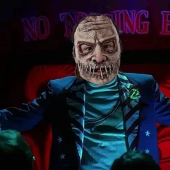 Halloweenmask för vuxna - Skräckmask - Läskig ansiktsmask - 24x20 cm - Karnevalskostym rollspel><noscript><img width=