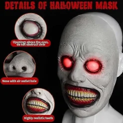 Halloweenmask, Läskig Halloweenmask för Kvinnor Män, Läskig Halloween Kaninmask, Skräck Blodig Mask för Halloweenkostym> Masker