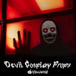 Halloweenmask, Läskig Halloweenmask för Kvinnor Män, Läskig Halloween Kaninmask, Skräck Blodig Mask för Halloweenkostym><noscript><img width=