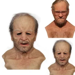 Halloweenmask realistisk gammal man latex fest cosplay mask rekvisita 1 SQBB_max><noscript><img width=