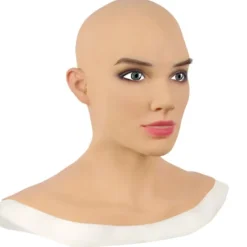 Halloweenmask realistisk kvinnlig latexhuva Cosplay Queen> Masker