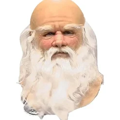 Halloweenmasker för vuxna, Jultomtens mask med vitt skägg Latex Jul söta barn Vuxna helmasker för Cosplay Kostym Xmas Party Carnival> Masker