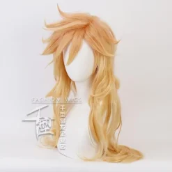 Halloween-peruk Demon Slayer-peruk Cosplay Stridande Häst Gradient Lockigt Hår Kvinnlig Syntetisk Fiber Peruk Manlig Karneval Halloween-WELLNGS><noscript><img width=