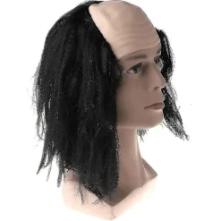 Halloweenperuker Skallig Hår Maskerad Kostymfest Rolig Cosplay Rekvisita Svart/Vit> Peruker