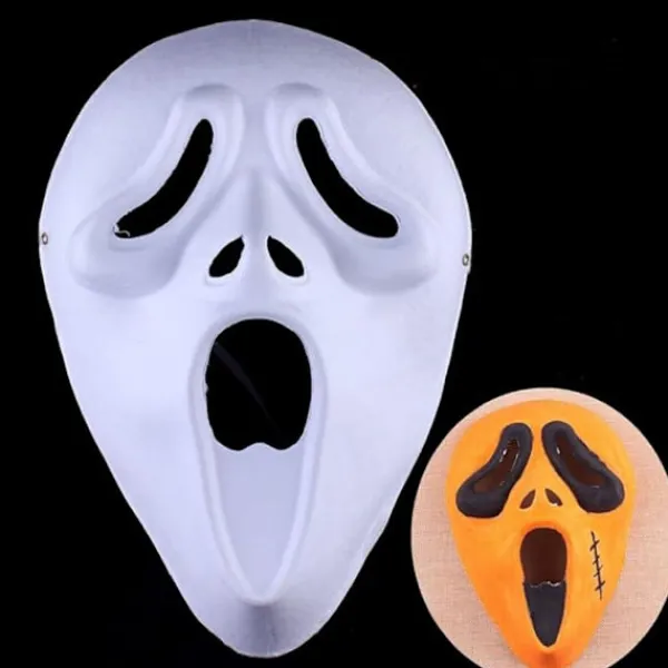 Halloween-skräckmask, skrikmask, Ghostface, läskig film för barn och vuxna, lämplig för spökhus, temafester och rollspel> Masker
