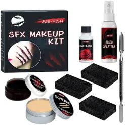 Halloween-smink inkluderar ärrvax> Smink