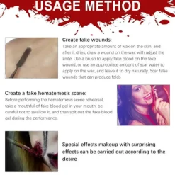 Halloween-smink inkluderar ärrvax><noscript><img width=