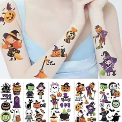 Halloween-tatueringar för barn - 10 ark med Halloween-tatueringar för pojkar och flickor, Halloween-dekorationspresenter Halloween-serie (10 stycken/förpackning) | Fyndiq><noscript><img width=