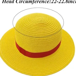WAIDFU Halmhatt Madeline Hat Cospaly Monkey D Lufy Performance Props Gula Halmhattar Head Circumference 52 cm><noscript><img width=