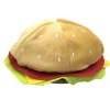 Hamburgerhatt för vuxna Söt Rolig Realistisk Bekväm Stretchig Kostymtillbehör Mjuk Herr Dam Snabbmat Hamburgerkeps för Present> Huvudbonader