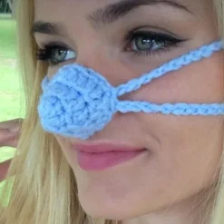 Handgjorda Ullnäsvärmare Vindtät Mjuk Näsvärmare för Kallt Väder><noscript><img width=