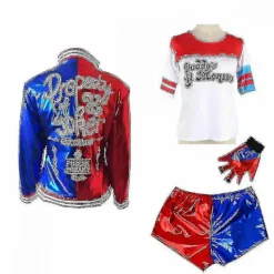 Harley Quinn Halloween kostym Vuxen S M> Dräkter