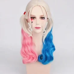 Harley Quinn Kostym för Kvinnor | Joker Girl Cosplay Halloween Party Outfit & Cosplay-peruk-XXL XXL{FY} XXL wig> Peruker