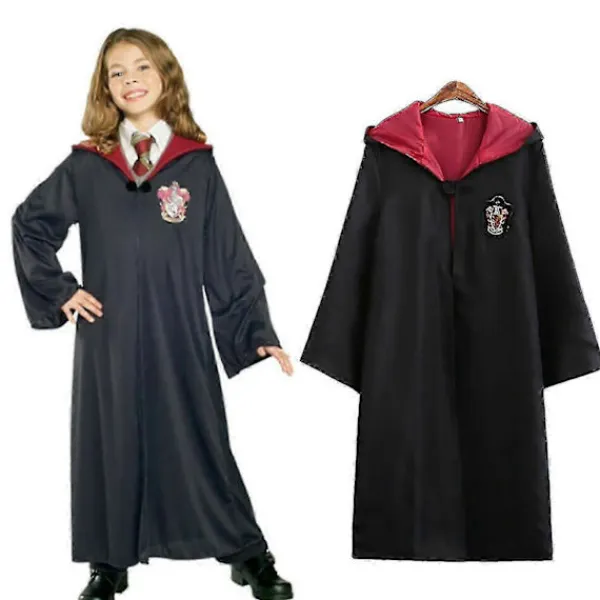 Harry Potter 6-delars Set Magisk Trollkarl Cosplay Maskerad Cape Mantel Kostym 155cm (11-12 years)> Dräkter