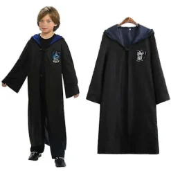 Harry Potter 6-delars Set Magisk Trollkarl Cosplay Maskerad Cape Mantel Kostym 155cm (11-12 years)><noscript><img width=