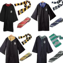 Harry Potter Gryffindor Slytherin Kappa Mantel Slips Kostym Halsduk-xindaren Child 145> Dräkter