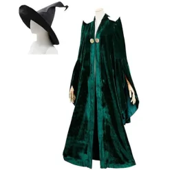 Harry Potter Minerva McGonagall Hogwarts Rektor Klädnad Vuxen Halloween Cosplay Kostym-FA- xl> Dräkter