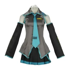 Hatsune Miku Anime Cosplay-dräkt för kvinnor - Blå[YDE] L> Dräkter