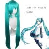 Hatsune Miku Cosplay Peruk med Dubbla Toppar för Halloween & Karneval, Kompatibel med Vocaloid[JUN]> Peruker