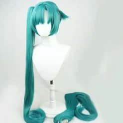 Hatsune Miku Peruk Cosplay Party Peruker med 2 Hästsvansar Lång Rak><noscript><img width=