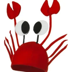 Hatt för män och kvinnor med 3D-hummer, kräftor, krabba, skaldjur, med klor (krabba)><noscript><img width=