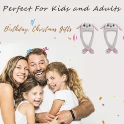 Hatt med rörliga kaninöron Hoppande Hatt Rolig Kanin Plysch Hatt Mössa, ZQKLA><noscript><img width=