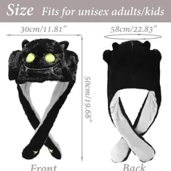 Hatt med rörliga öron Hoppande rolig plyschspökehatt Unisex Öronlappar Rörliga öron Hatt Cosplay Halloween Julfesthatt><noscript><img width=