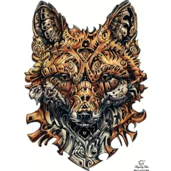 XiaoTeng HEL RYGGTAVLA! Tillfällig Tatuering 48 x 34cm -steampunk räv> Smink