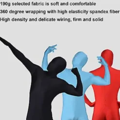 Helkroppsdräkt Helkroppsfotografering Chroma Key Bodysuit Stretch Kostym För Foto Video Specialeffekt Festival Cosplay (190CM blå)><noscript><img width=