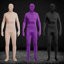 Helkroppsdräkt Helkroppsfotografering Chroma Key Bodysuit Stretch Kostym För Foto Video Specialeffekt Festival Cosplay (180CM svart)><noscript><img width=