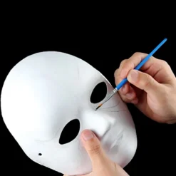 Jettbuying Helmasker Papper Blank Vit Halloween Cosplay Cat Paintab ONESIZE><noscript><img width=