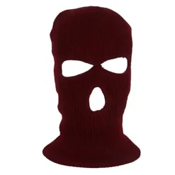 Heltäckande skidmask vintermössa Balaclava huva mössa varm taktisk hatt 3 hål> Huvudbonader
