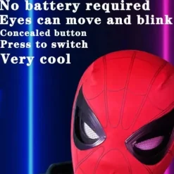 Hemma Huvudbonader Cosplay Rörliga Ögon Mask Spider-Man 1:1 Fjärrkontroll Elastisk Mask_paris><noscript><img width=