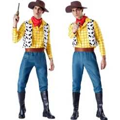 Herr Toy Story Woody Vuxen Maskerad Party Cowboy Kostym Cosplay Kläder[JSR] XL><noscript><img width=