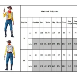 Herr Toy Story Woody Vuxen Maskerad Party Cowboy Kostym Cosplay Kläder[JSR] XL><noscript><img width=