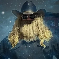 Herrar Peruk Och Skägg Lång Lockig Gyllenbrun Peruk Herr Peruker Halloween Kostymfest Peruker> Peruker