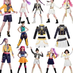 Het 2025 Demon Hunter K-Pop Kostym | Halloween Outfit Kvinnor Barn Cosplay Ankelring 150cm_yux Ankelring 150cm 150cm> Tillbehör