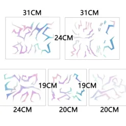 HET 5 st/set Laser Kpop Demon Hunters Rumi Kang Temporär Tatuering Klistermärke Ansikte Och Kropp Tatuering Klistermärke För Halloween{SL}> Smink