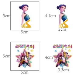 Heta 20 st K-POP Demon Hunters Temporära Tatueringar Klistermärken Vattentäta&&20st -FF- 20ps> Smink