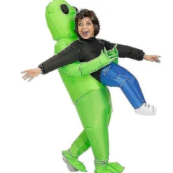 Heta säljare Hett erbjudande till lågt pris! Uppblåsbar Alien Kostym Uppblåsbara Halloween Kostymer Alien Kostym För Halloween-Glad 110 to 145cm for kids><noscript><img width=