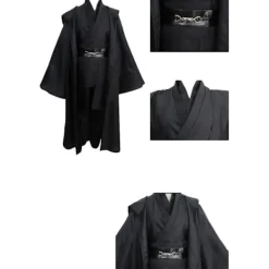 BraVärde Häftig Cosplay Anakin Sith Kostym Jedi Knight Kostym Halloween Kappa Toppar Byxor Svart M><noscript><img width=